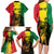 Legend Bob Personalized Family Matching Long Sleeve Bodycon Dress and Hawaiian Shirt Reggae Grunge LT7 - Wonder Print Shop