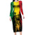 Legend Bob Personalized Family Matching Long Sleeve Bodycon Dress and Hawaiian Shirt Reggae Grunge LT7 - Wonder Print Shop