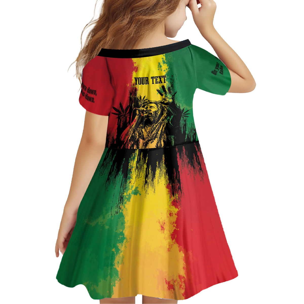 Legend Bob Personalized Family Matching Off Shoulder Maxi Dress and Hawaiian Shirt Reggae Grunge LT7 - Wonder Print Shop