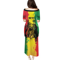 Legend Bob Personalized Family Matching Puletasi and Hawaiian Shirt Reggae Grunge - Wonder Print Shop