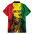 Legend Bob Personalized Family Matching Short Sleeve Bodycon Dress and Hawaiian Shirt Reggae Grunge - Wonder Print Shop