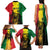 Legend Bob Personalized Family Matching Tank Maxi Dress and Hawaiian Shirt Reggae Grunge - Wonder Print Shop