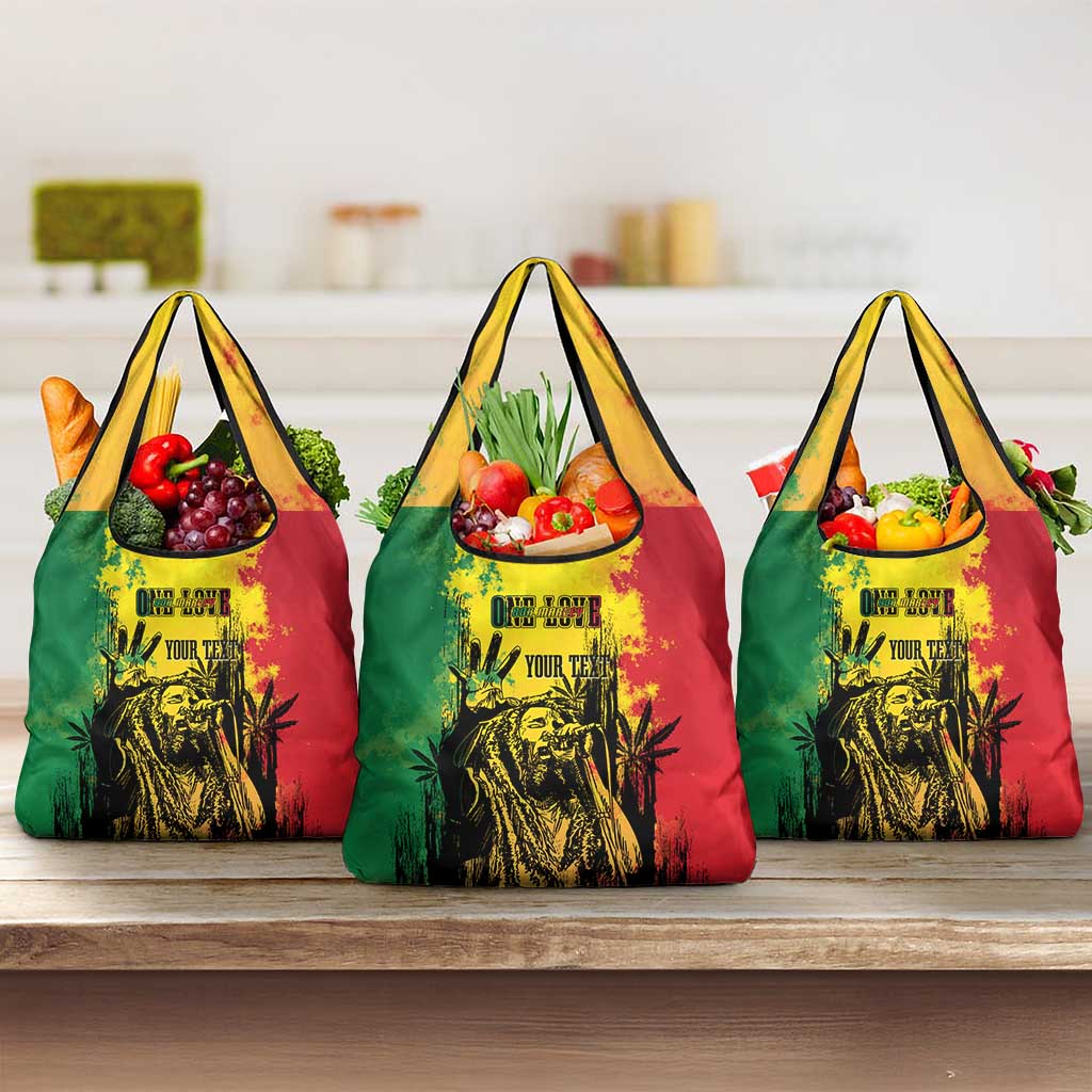 Bob Marley Personalized Grocery Bag Reggae Grunge