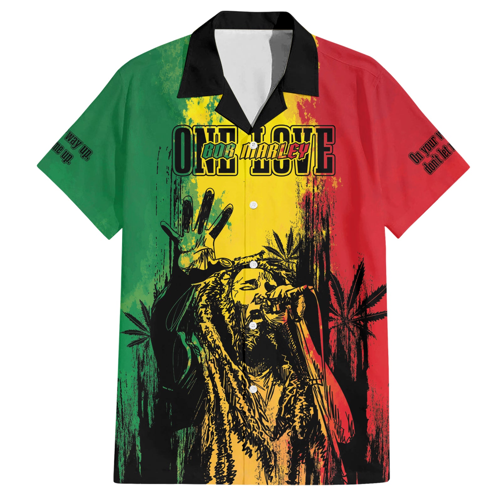 Legend Bob Personalized Hawaiian Shirt Reggae Grunge - Wonder Print Shop