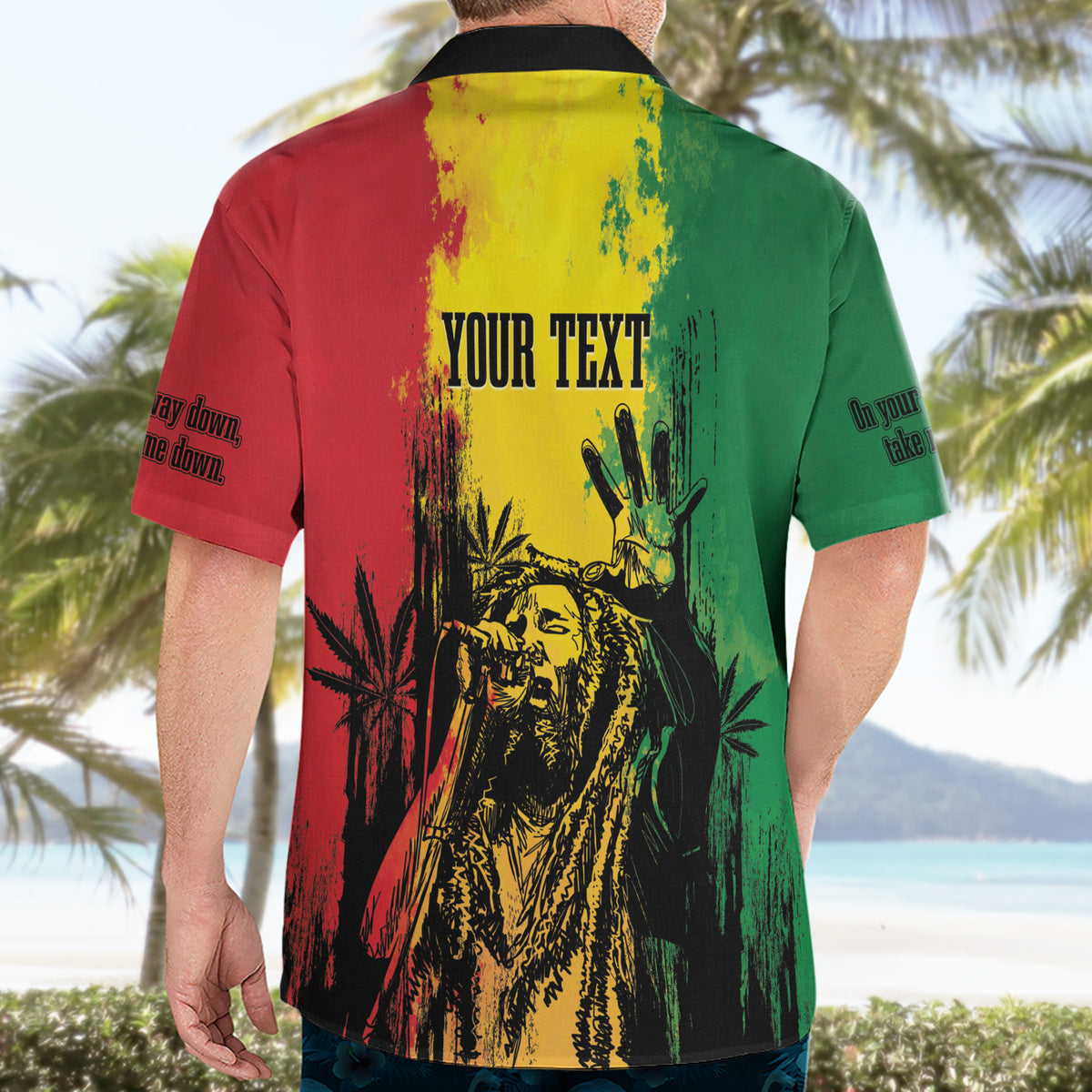 Legend Bob Personalized Hawaiian Shirt Reggae Grunge - Wonder Print Shop