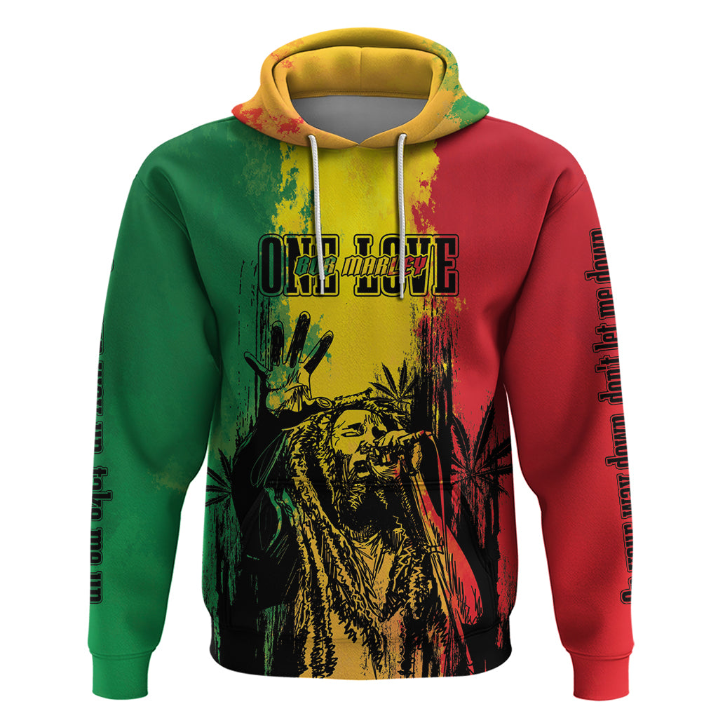Legend Bob Personalized Hoodie Reggae Grunge - Wonder Print Shop
