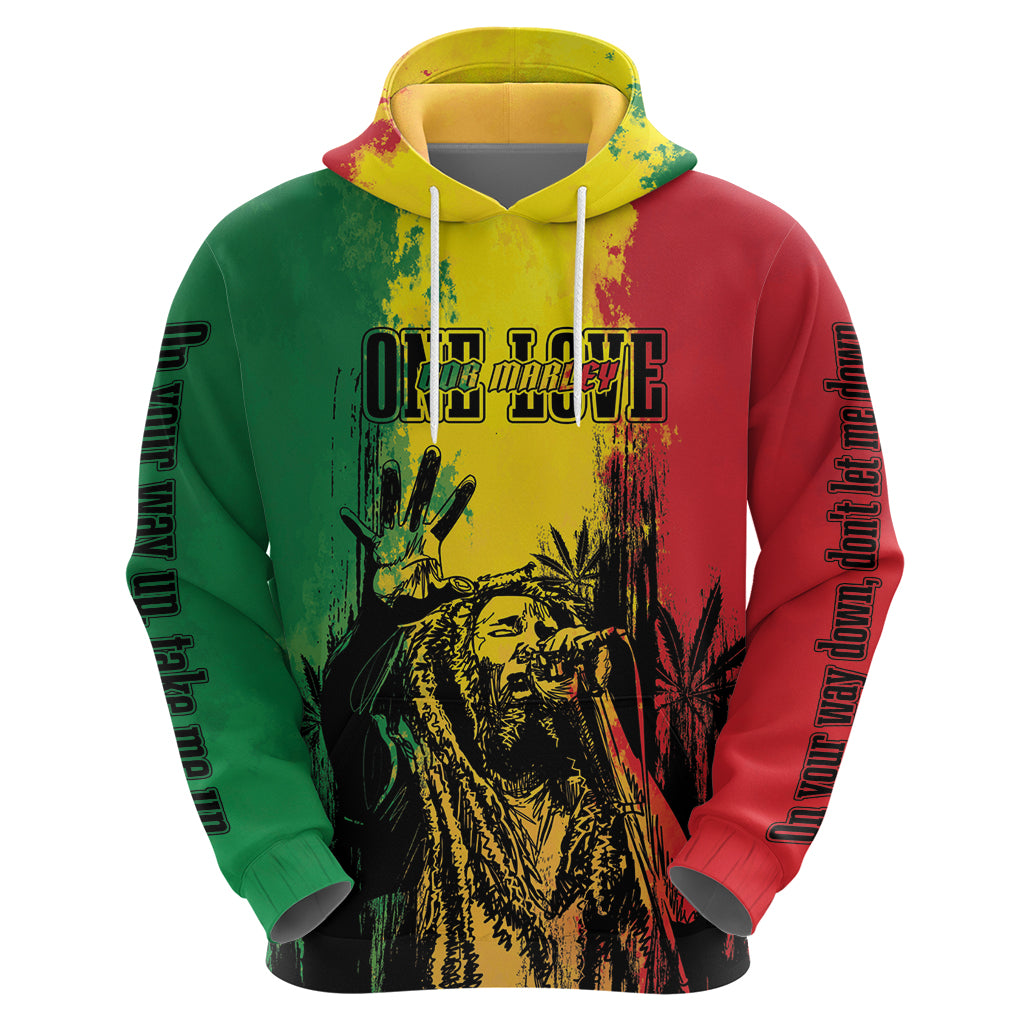 Legend Bob Personalized Hoodie Reggae Grunge - Wonder Print Shop