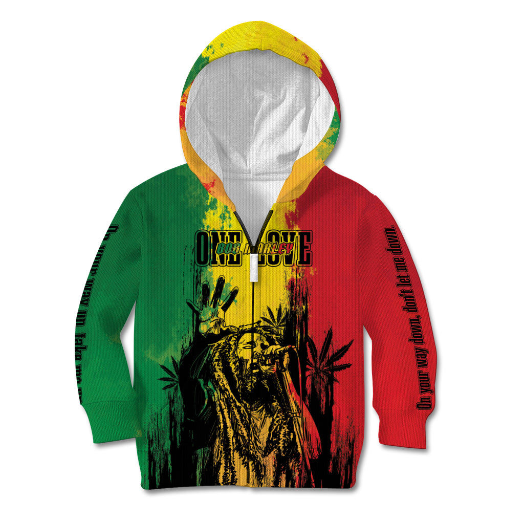 Legend Bob Personalized Kid Hoodie Reggae Grunge - Wonder Print Shop