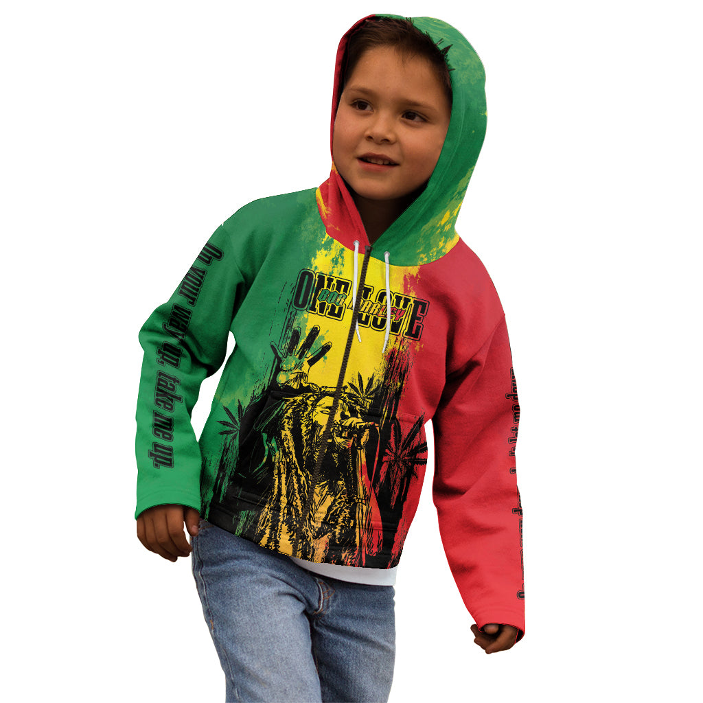 Legend Bob Personalized Kid Hoodie Reggae Grunge - Wonder Print Shop