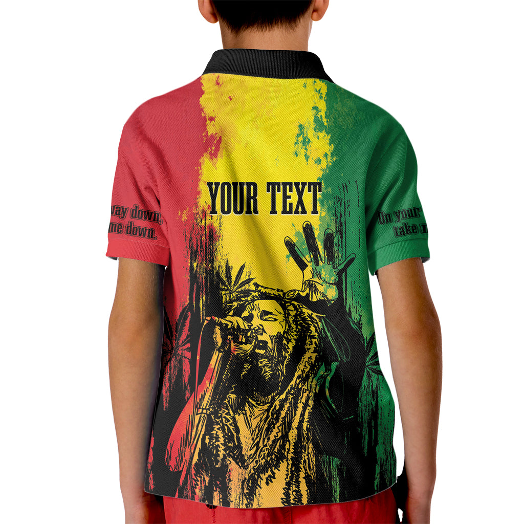 Legend Bob Personalized Kid Polo Shirt Reggae Grunge - Wonder Print Shop