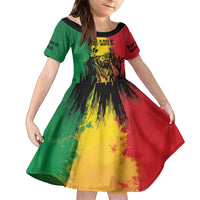 Legend Bob Personalized Kid Short Sleeve Dress Reggae Grunge - Wonder Print Shop