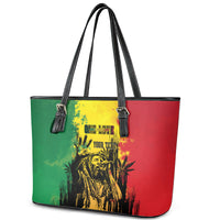 Legend Bob Personalized Leather Tote Bag Reggae Grunge - Wonder Print Shop