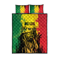 Legend Bob Personalized Quilt Bed Set Reggae Grunge - Wonder Print Shop