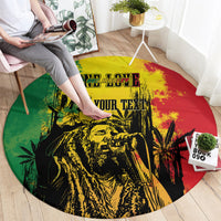 Bob Marley Personalized Round Carpet Reggae Grunge