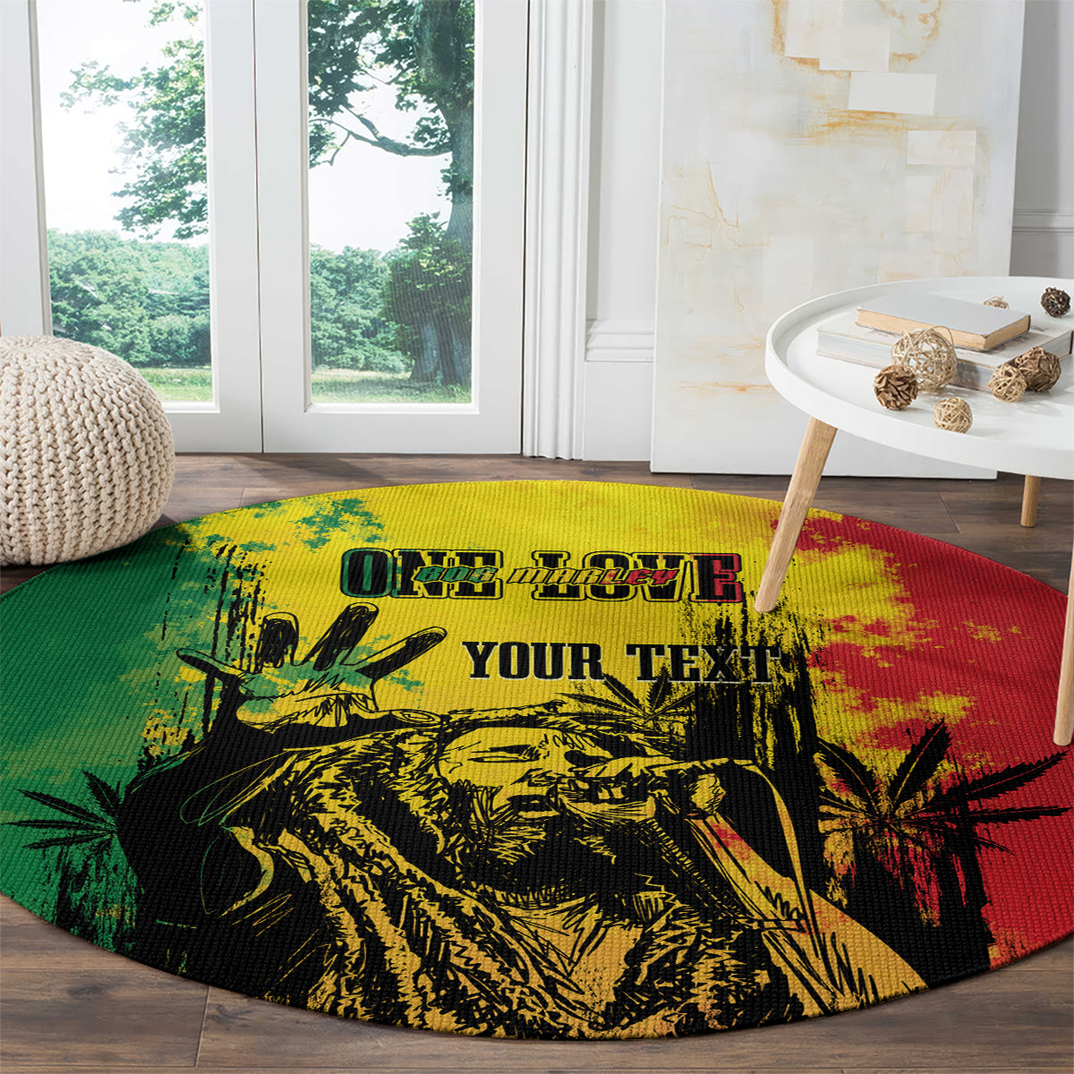 Bob Marley Personalized Round Carpet Reggae Grunge