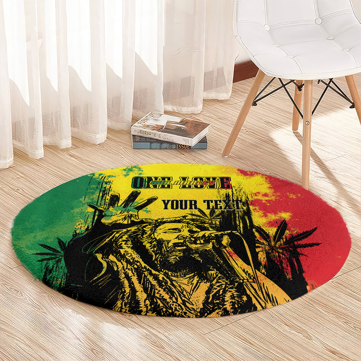 Bob Marley Personalized Round Carpet Reggae Grunge