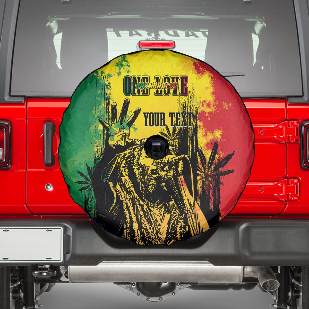 Legend Bob Personalized Spare Tire Cover Reggae Grunge - Wonder Print Shop