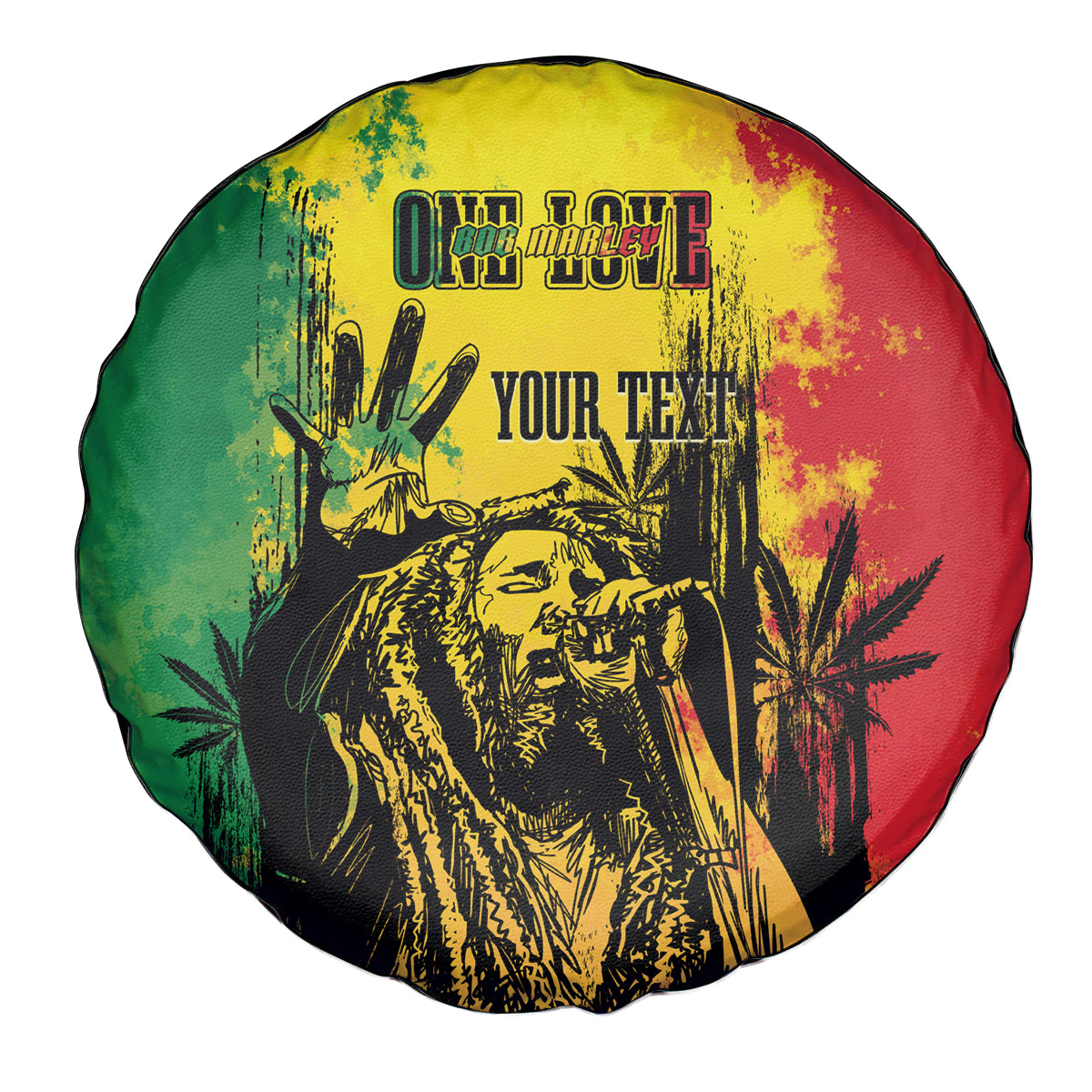 Legend Bob Personalized Spare Tire Cover Reggae Grunge - Wonder Print Shop