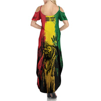 Legend Bob Personalized Summer Maxi Dress Reggae Grunge - Wonder Print Shop
