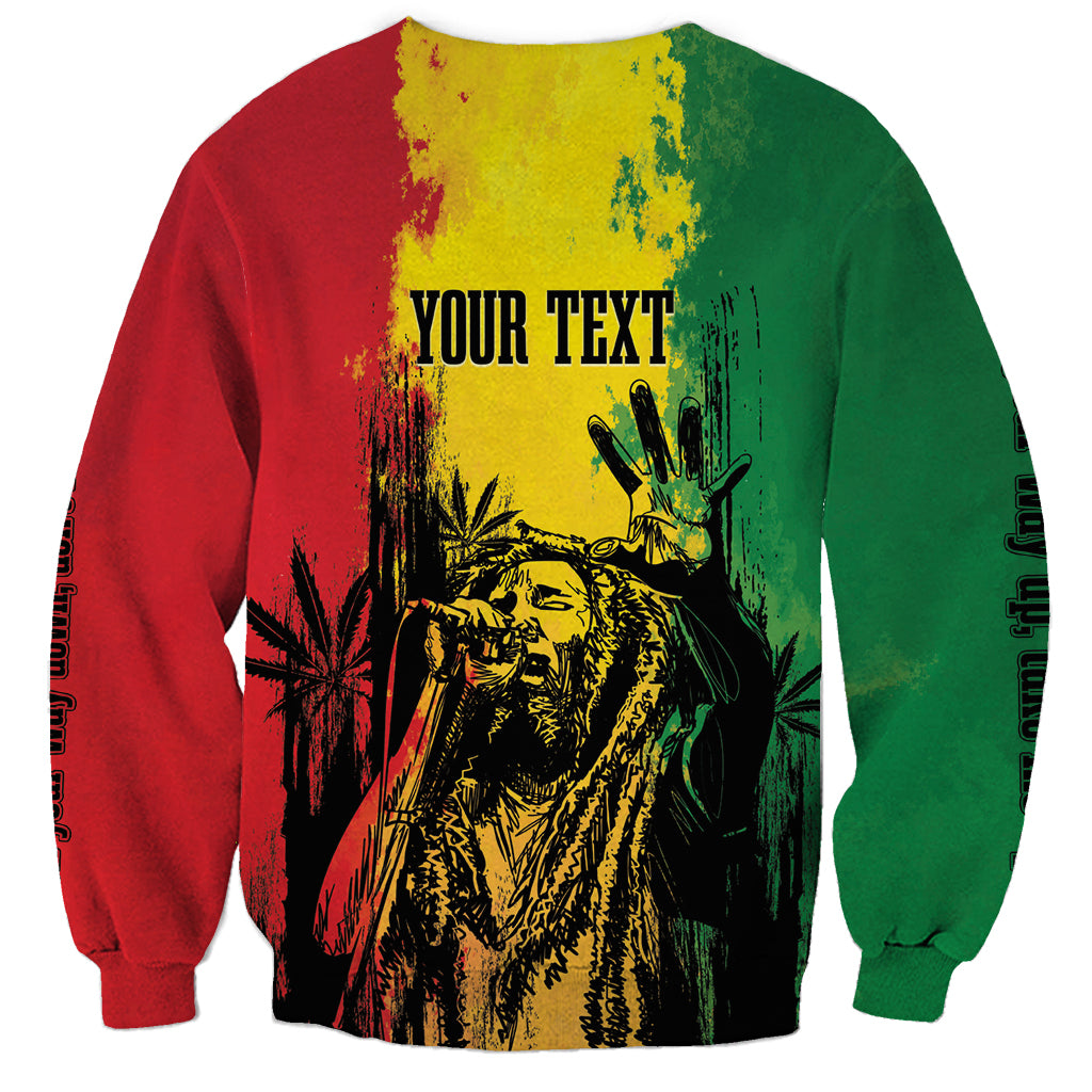 Legend Bob Personalized Sweatshirt Reggae Grunge - Wonder Print Shop