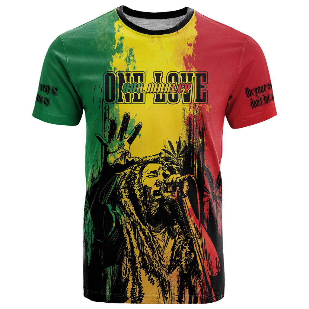 Legend Bob Personalized T Shirt Reggae Grunge - Wonder Print Shop