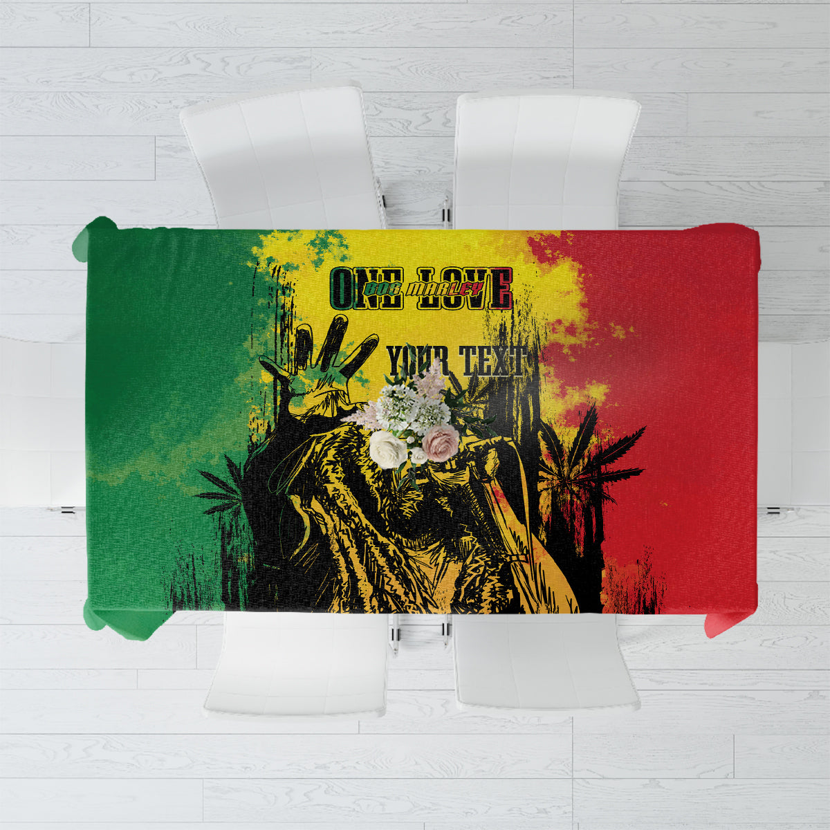 Legend Bob Personalized Tablecloth Reggae Grunge - Wonder Print Shop