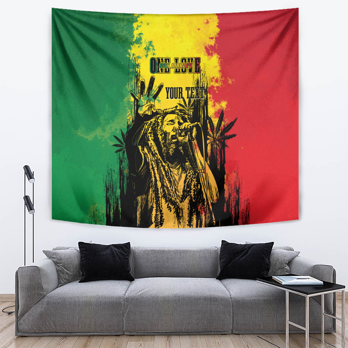 Legend Bob Personalized Tapestry Reggae Grunge - Wonder Print Shop