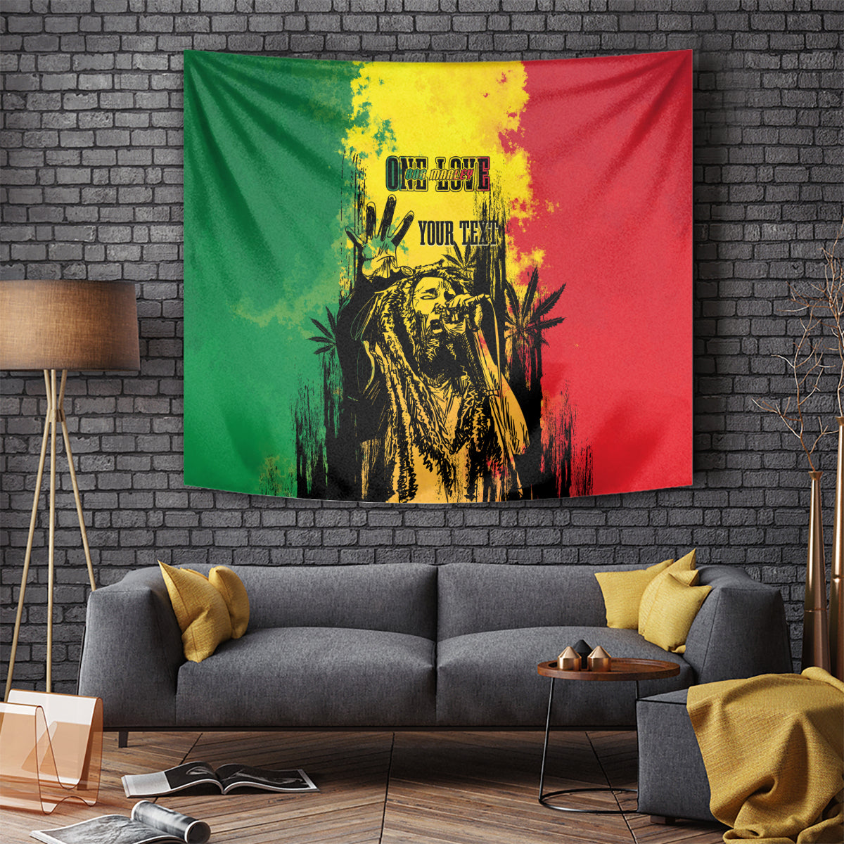 Legend Bob Personalized Tapestry Reggae Grunge - Wonder Print Shop