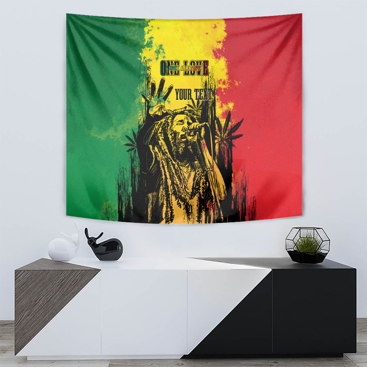 Legend Bob Personalized Tapestry Reggae Grunge - Wonder Print Shop
