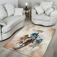 Personalised Kentucky Horse Racing Area Rug 151st Anniversary LT7