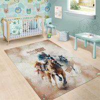 Personalised Kentucky Horse Racing Area Rug 151st Anniversary LT7