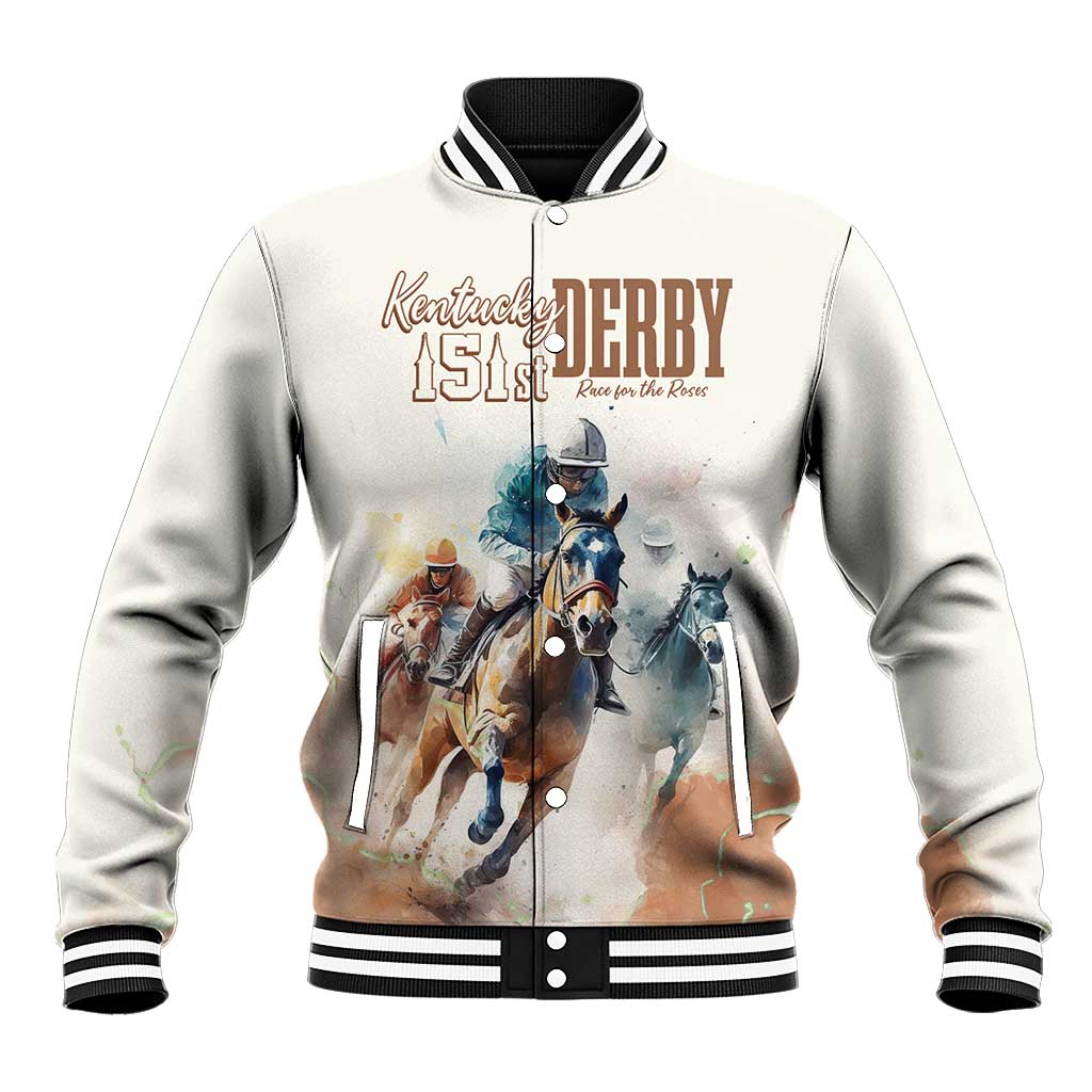 Personalised Kentucky Horse Racing Baseball Jacket 151st Anniversary LT7