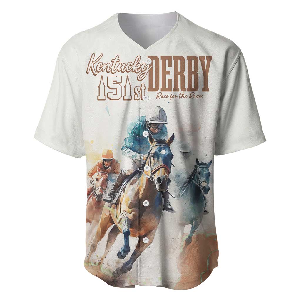Personalised Kentucky Horse Racing Baseball Jersey 151st Anniversary LT7