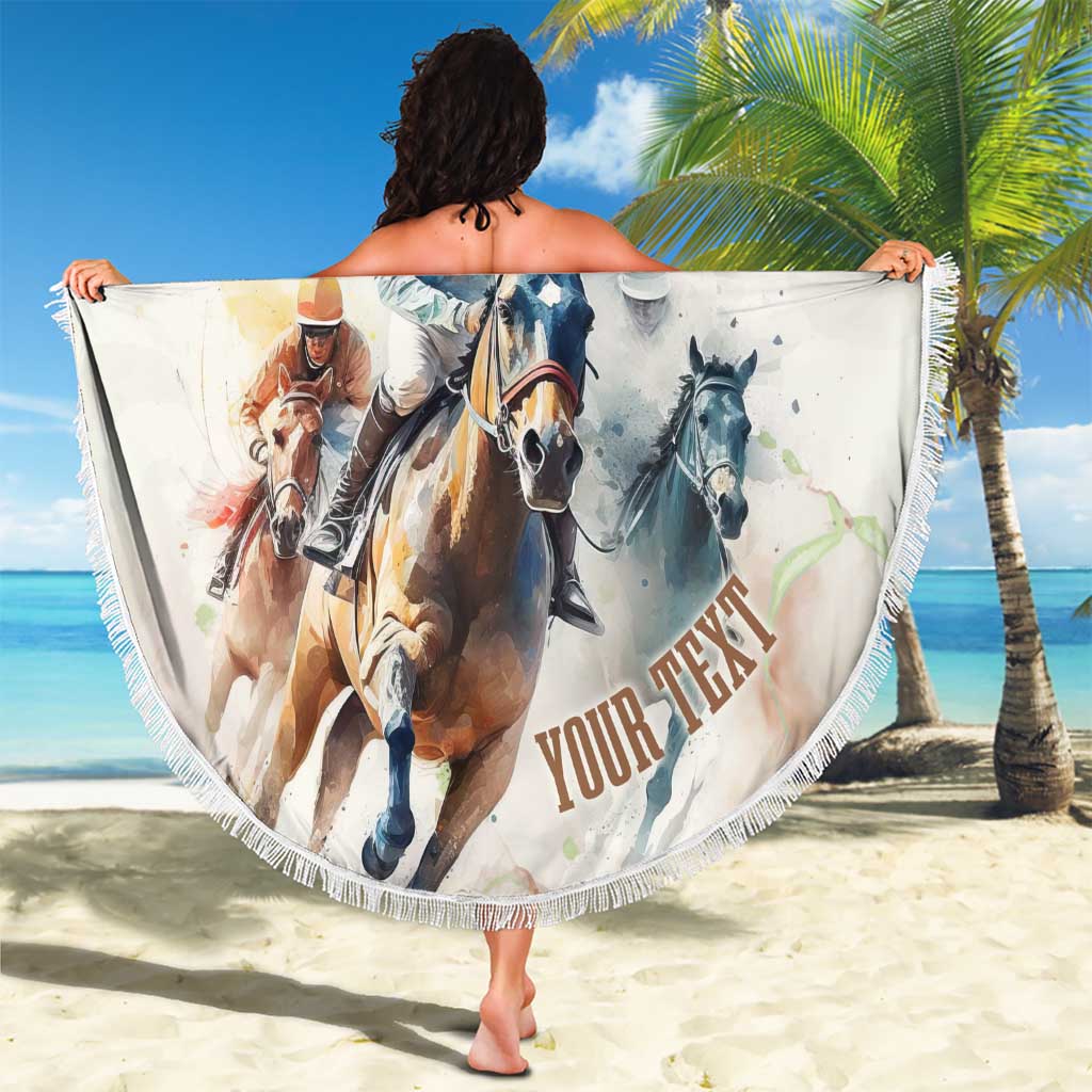 Personalised Kentucky Horse Racing Beach Blanket 151st Anniversary LT7