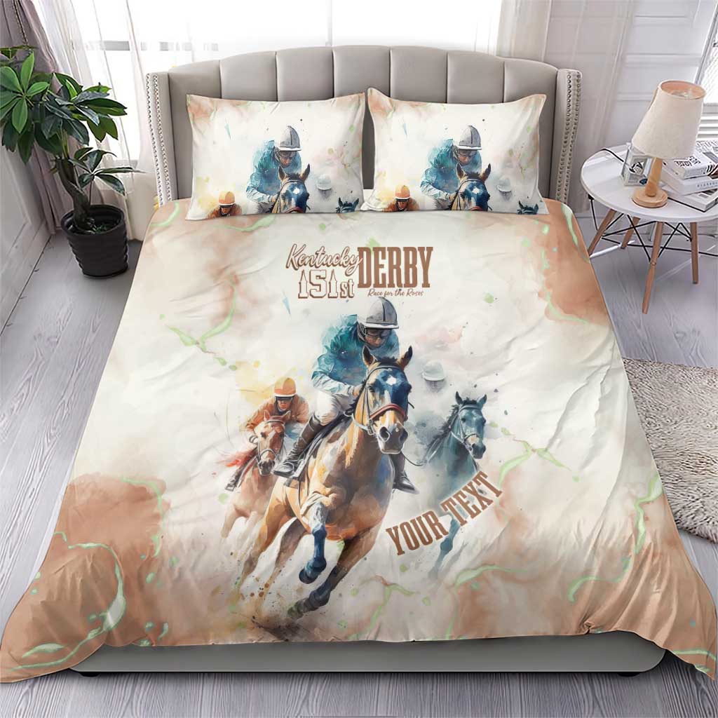 Personalised Kentucky Horse Racing Bedding Set 151st Anniversary LT7