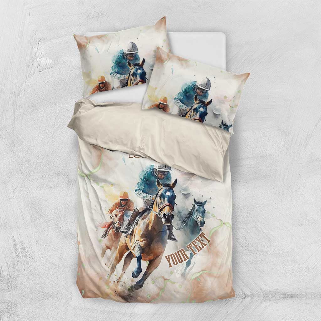 Personalised Kentucky Horse Racing Bedding Set 151st Anniversary LT7