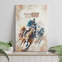 Personalised Kentucky Horse Racing Canvas Wall Art 151st Anniversary LT7