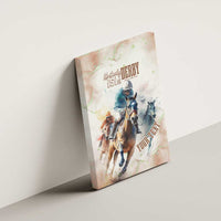 Personalised Kentucky Horse Racing Canvas Wall Art 151st Anniversary LT7