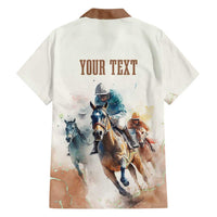 Personalised Kentucky Horse Racing Family Matching Off Shoulder Maxi Dress and Hawaiian Shirt 151st Anniversary LT7