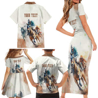 Personalised Kentucky Horse Racing Family Matching Short Sleeve Bodycon Dress and Hawaiian Shirt 151st Anniversary LT7