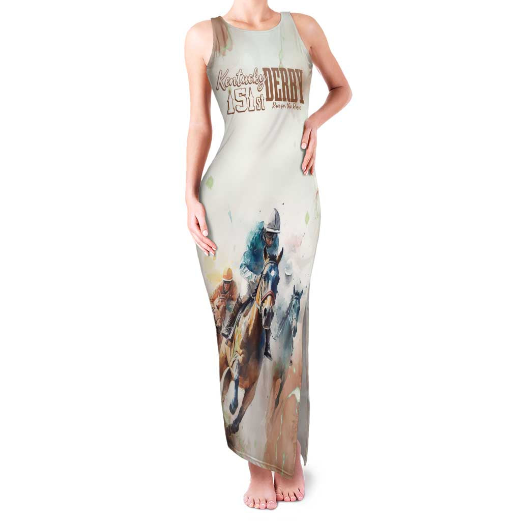 Personalised Kentucky Horse Racing Family Matching Tank Maxi Dress and Hawaiian Shirt 151st Anniversary LT7