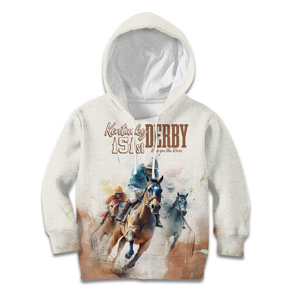 Personalised Kentucky Horse Racing Kid Hoodie 151st Anniversary LT7