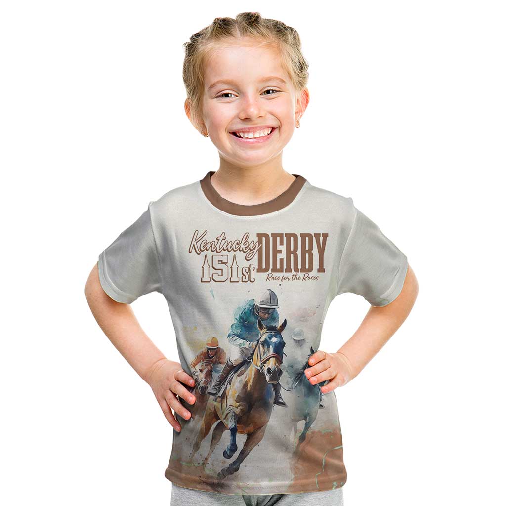 Personalised Kentucky Horse Racing Kid T Shirt 151st Anniversary LT7