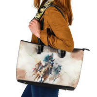 Personalised Kentucky Horse Racing Leather Tote Bag 151st Anniversary LT7