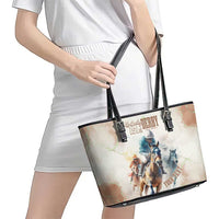 Personalised Kentucky Horse Racing Leather Tote Bag 151st Anniversary LT7