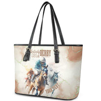 Personalised Kentucky Horse Racing Leather Tote Bag 151st Anniversary LT7