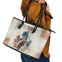 Personalised Kentucky Horse Racing Leather Tote Bag 151st Anniversary LT7