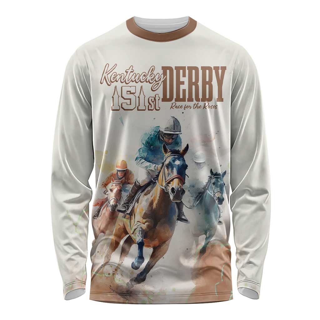 Personalised Kentucky Horse Racing Long Sleeve Shirt 151st Anniversary LT7