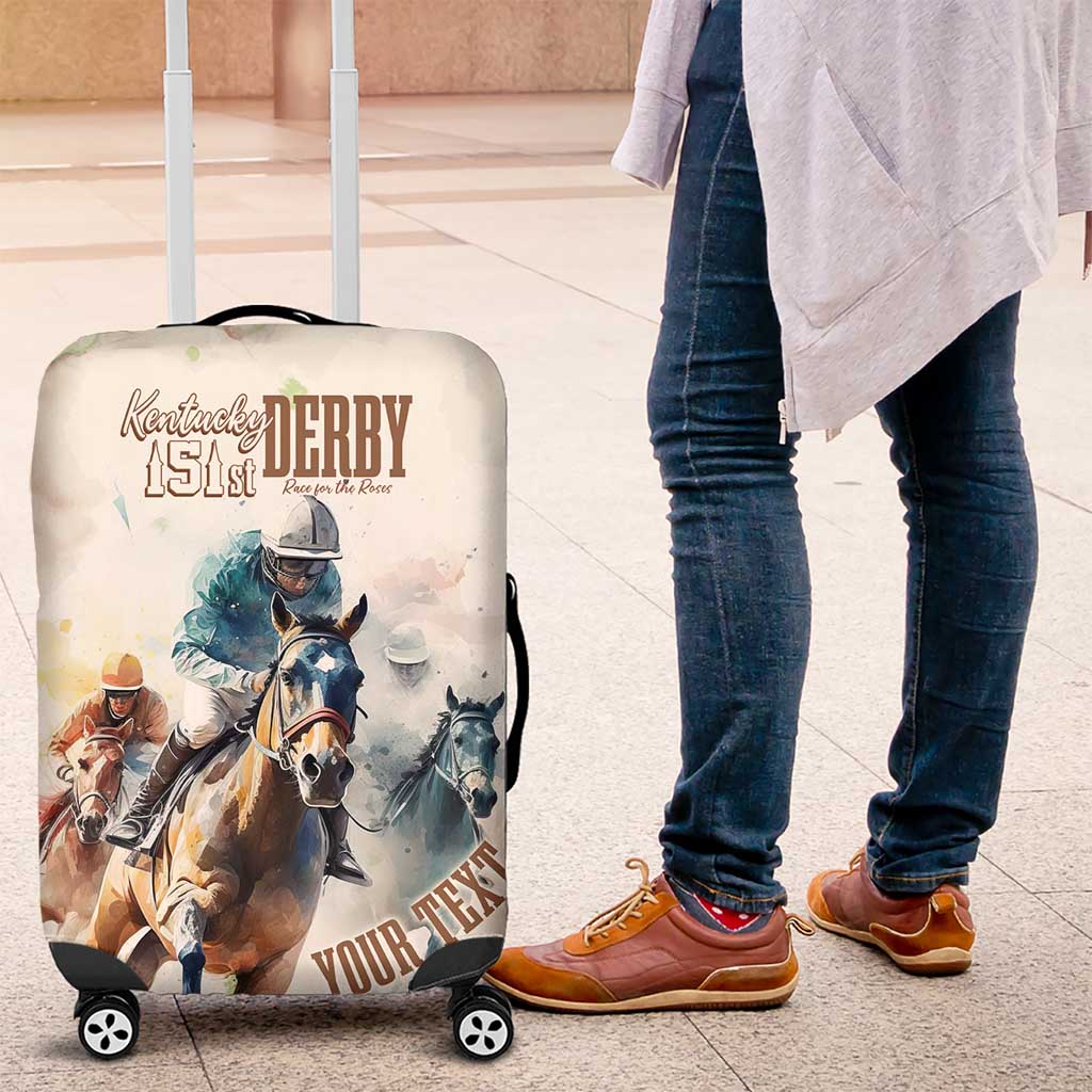 Personalised Kentucky Horse Racing Luggage Cover 151st Anniversary LT7