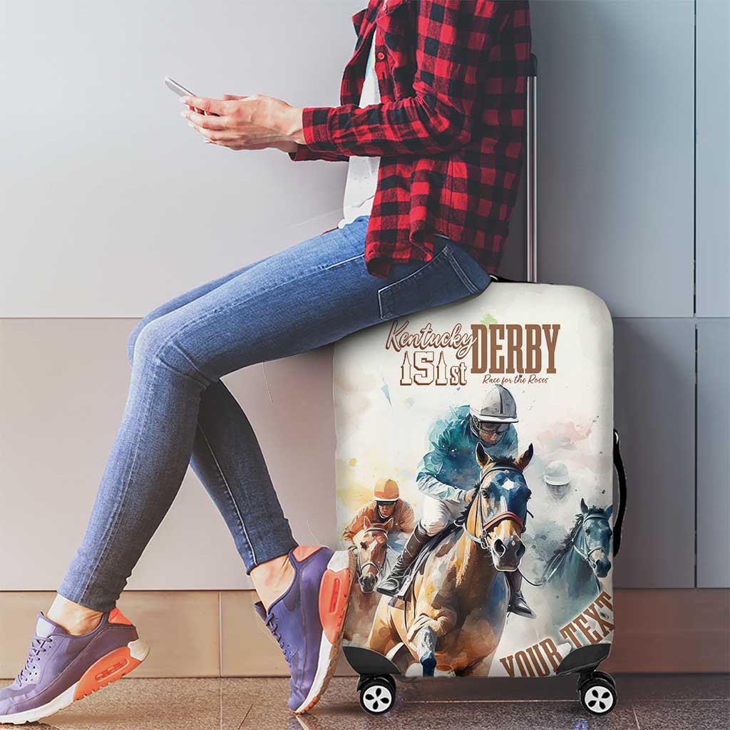 Personalised Kentucky Horse Racing Luggage Cover 151st Anniversary LT7
